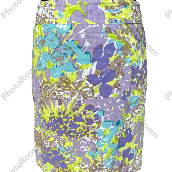 Talbots Dresses & Skirts - Talbots Women's Purple Floral Rear Zip Lined Skirt Size 4